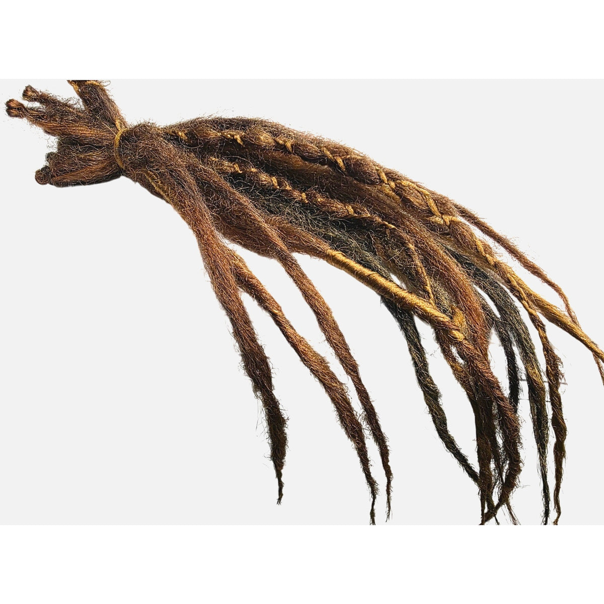 10 SE Single Ended Auburn Brown Mix Dreads Dreadlocks Hair Extensions