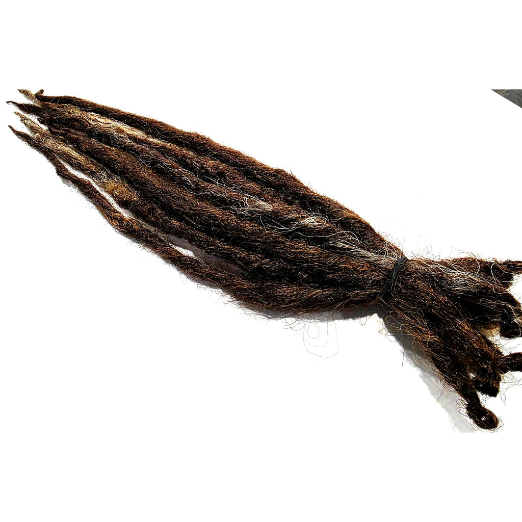 10 SE Single Ended Knotty Brown Blonde Synthetic Dread Dreadlock Hair Extensions