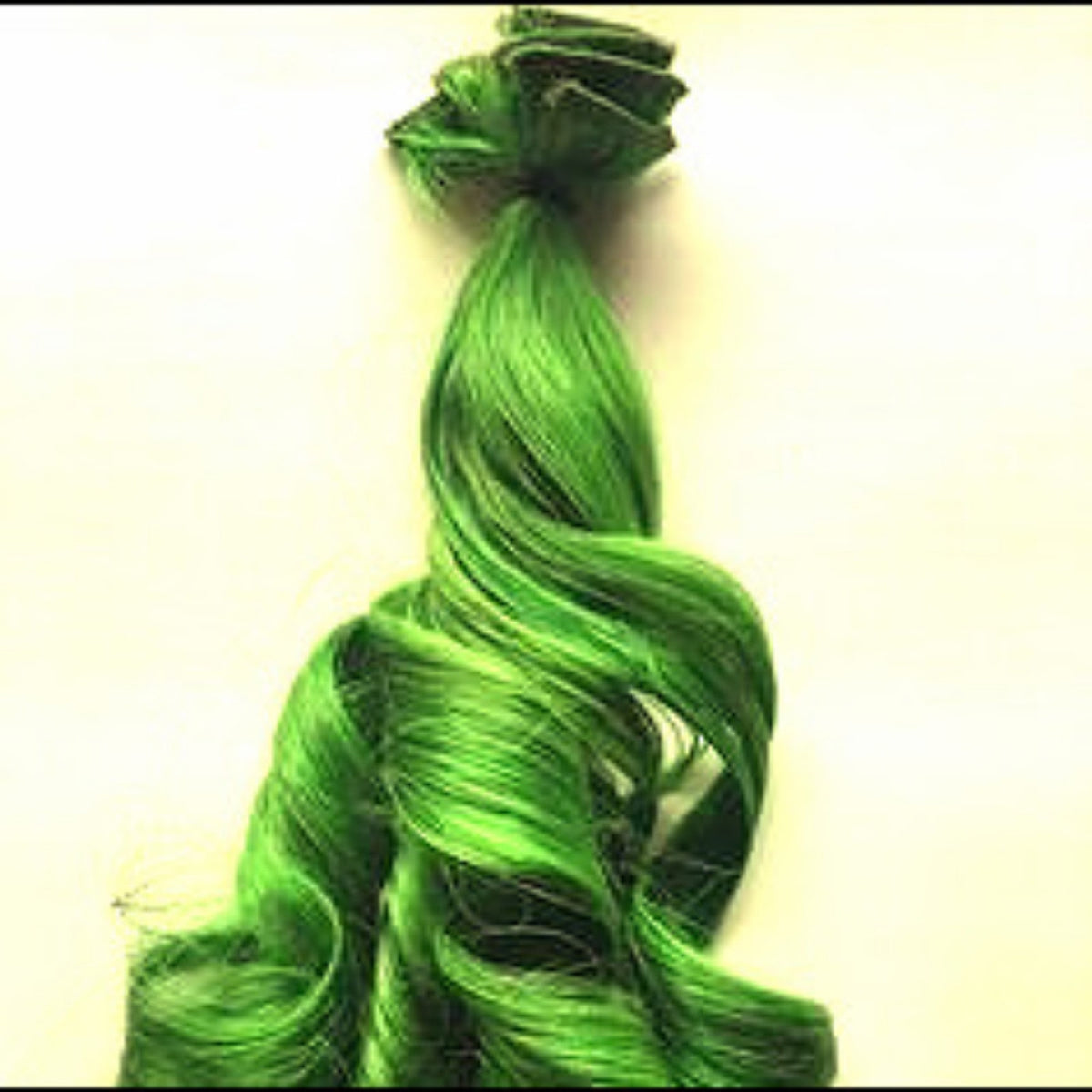 (6) Green Human Hair Clip or Tape in Extensions 14-16 in