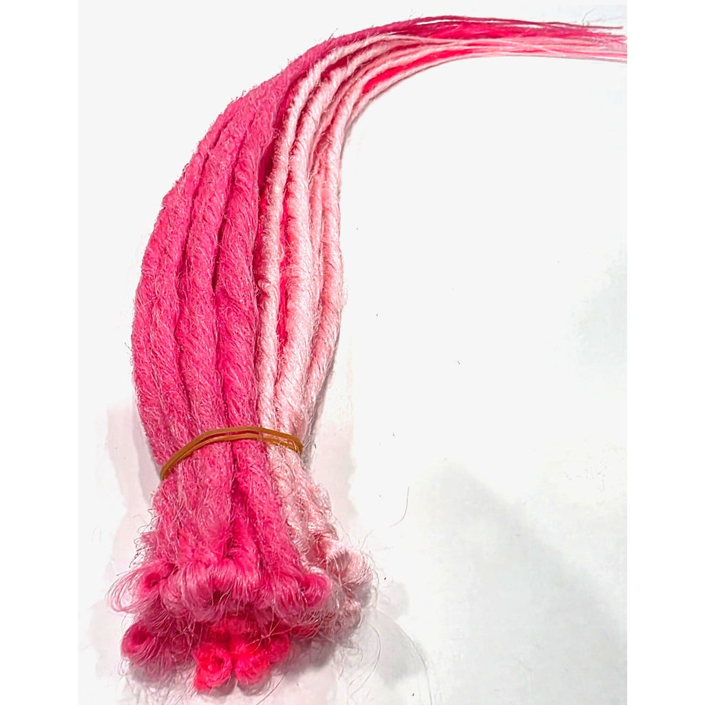 30 SE Single Ended Multi Pink Synthetic Dreads Dreadlock Hair Extensions