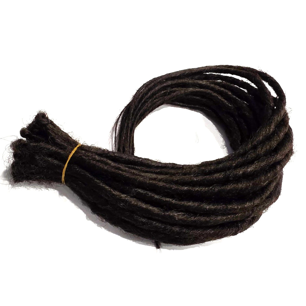 10 SE Single Ended Dark Black Brown Synthetic Dreads Dreadlock Hair Extensions