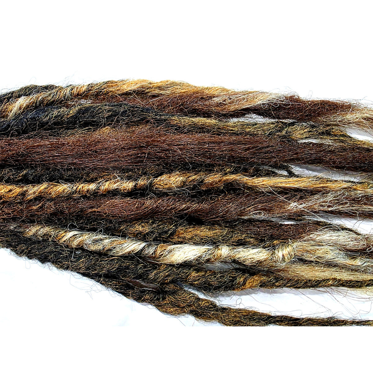 35 SE Single Ended Thick Knotty Brown Blend Dreads Dreadlock Hair Extensions
