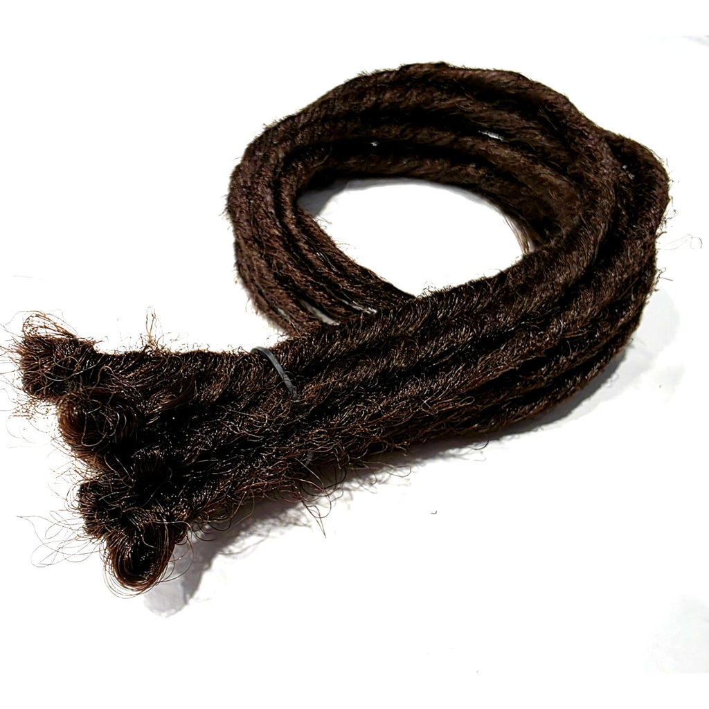 10 SE Single Ended Dark Brown Synthetic Dreads Dreadlock Hair Extensions