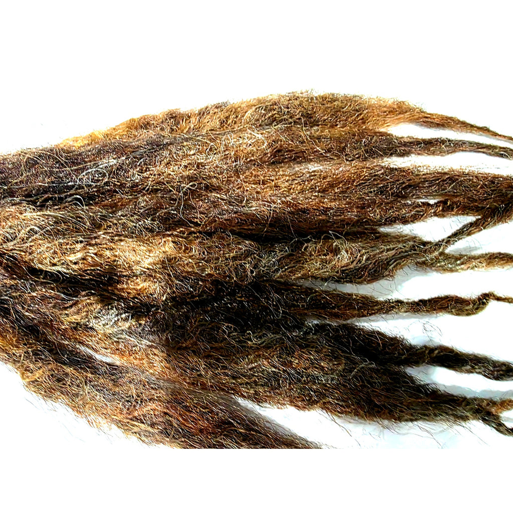 10 SE Single Ended Thick Knotty Brown Blend Dreads Dreadlock Hair Extensions