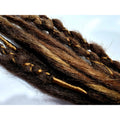 10 SE Single Ended Brown Natural Mix Synthetic Dreads Dreadlocks Hair Extensions