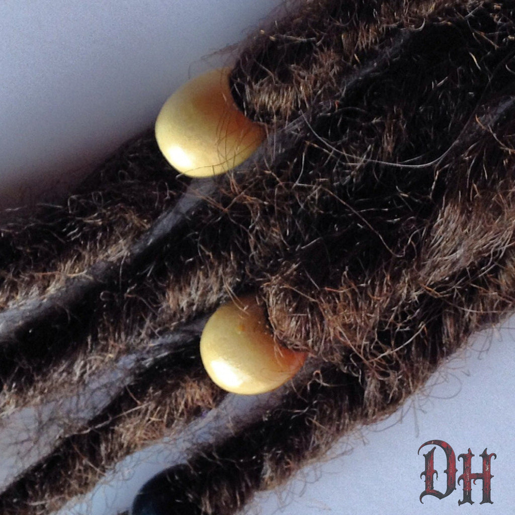4 SE Single Ended Brown Dreads Dreadlocks Beads Hair Extensions