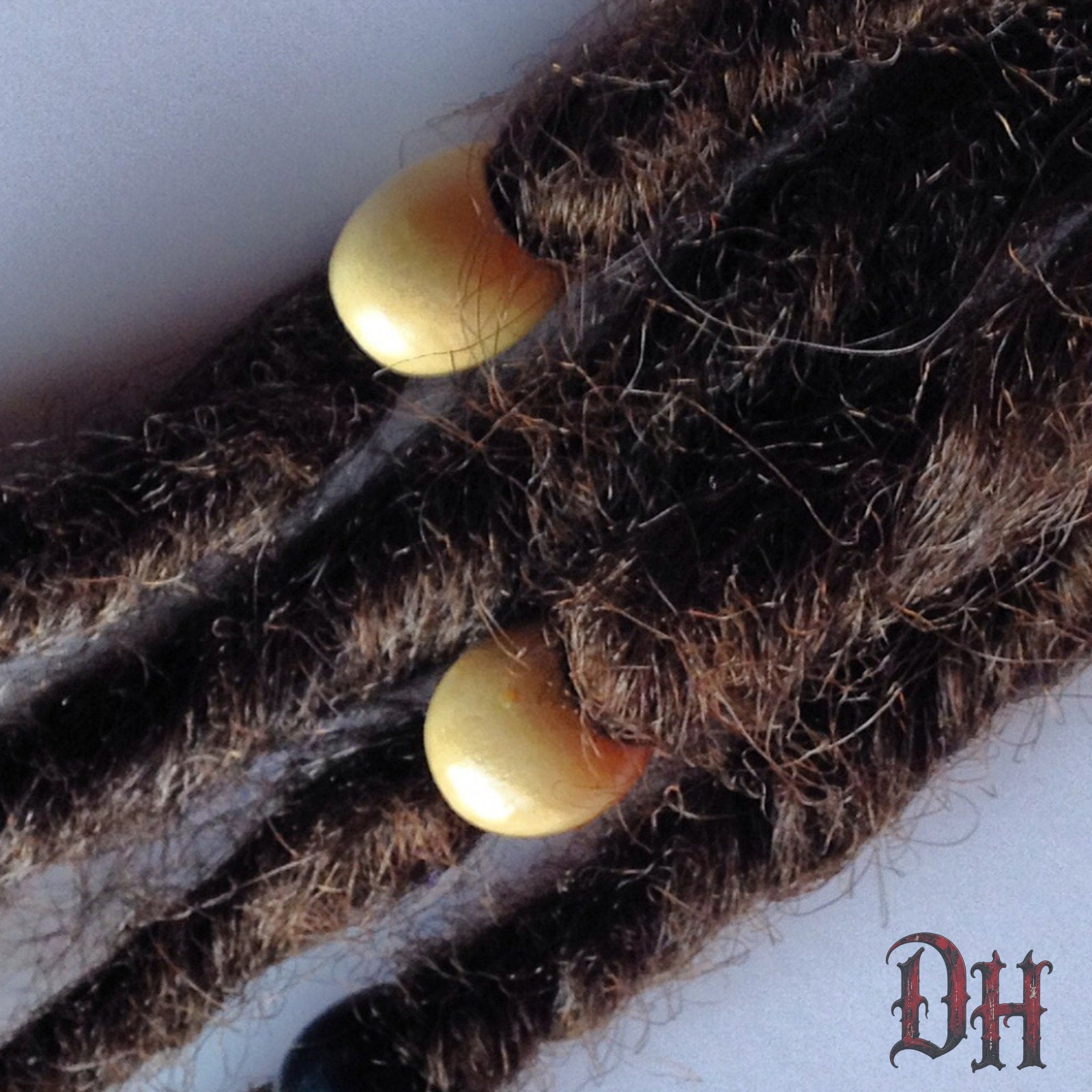 4 SE Single Ended Brown Dreads Dreadlocks Beads Hair Extensions