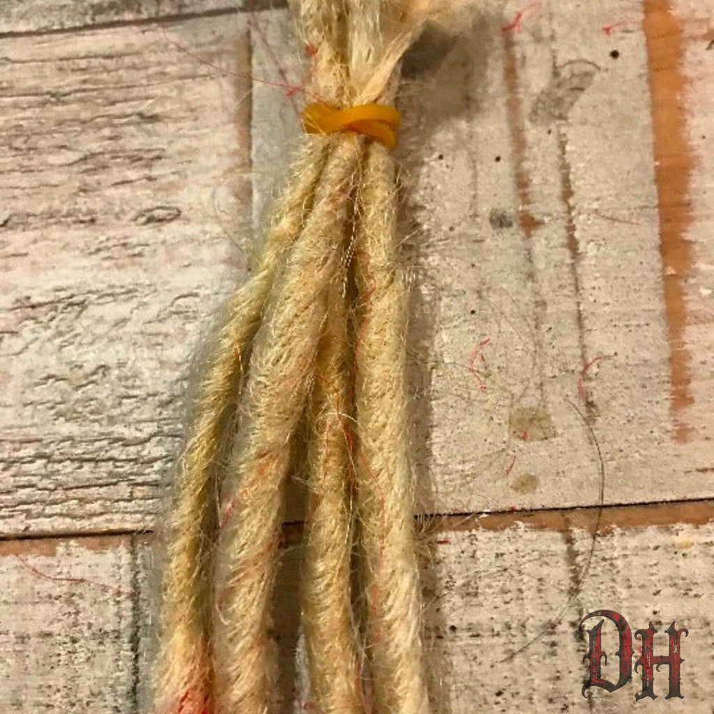 4 SE Single Ended Red Blonde Ombre Dreads Dreadlocks Hair Extensions