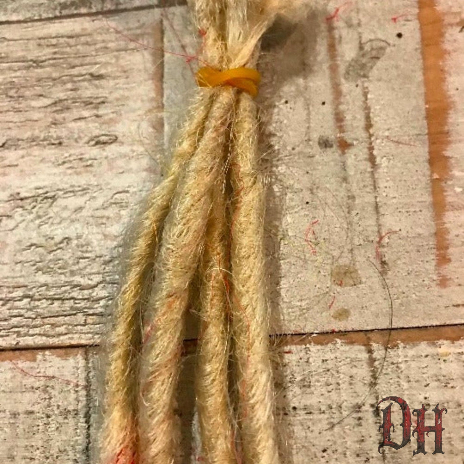 4 SE Single Ended Red Blonde Ombre Dreads Dreadlocks Hair Extensions