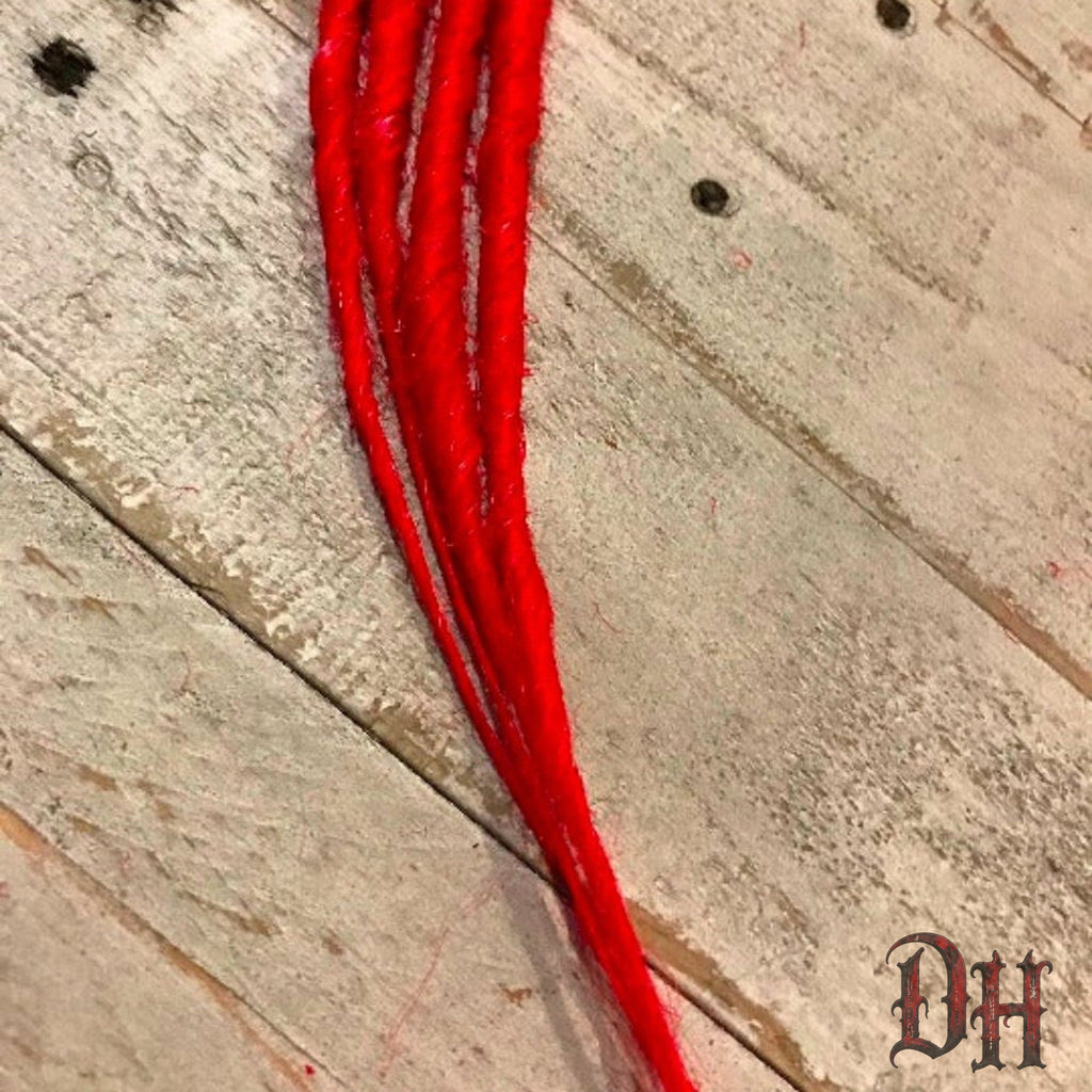 4 SE Single Ended Red Blonde Ombre Dreads Dreadlocks Hair Extensions