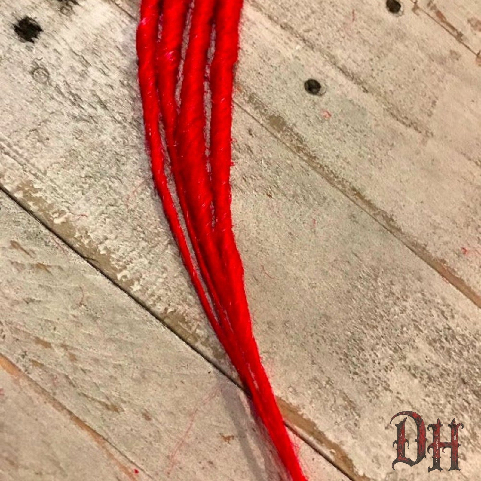 4 SE Single Ended Red Blonde Ombre Dreads Dreadlocks Hair Extensions