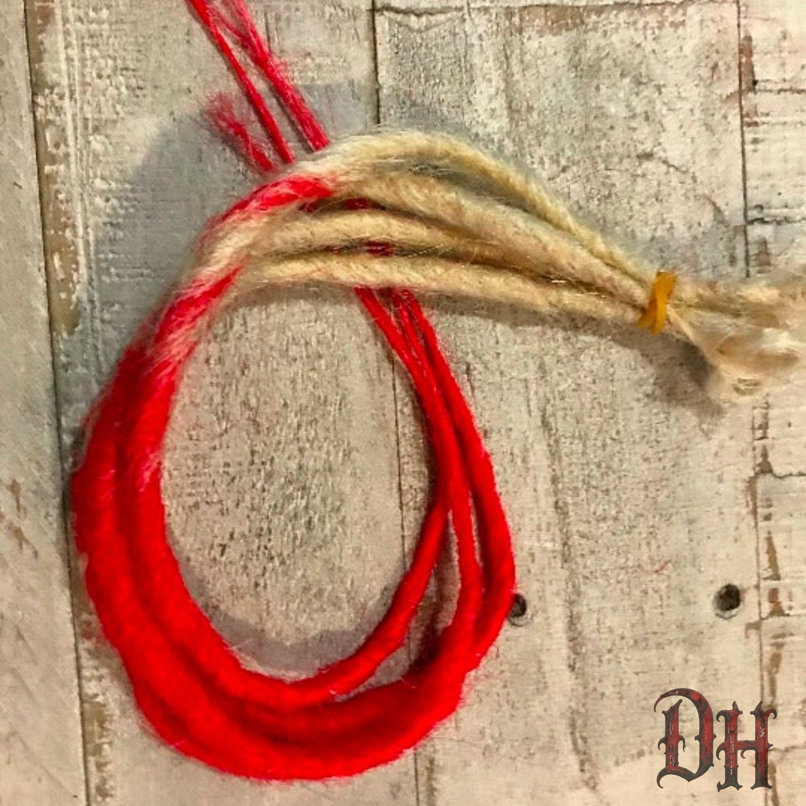 4 SE Single Ended Red Blonde Ombre Dreads Dreadlocks Hair Extensions