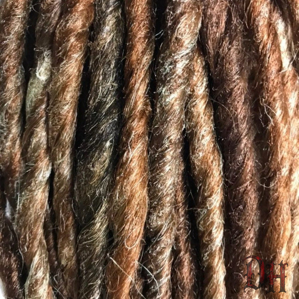 40 SE Single Ended Auburn Brown Dreads Dreadlocks Hair Extensions