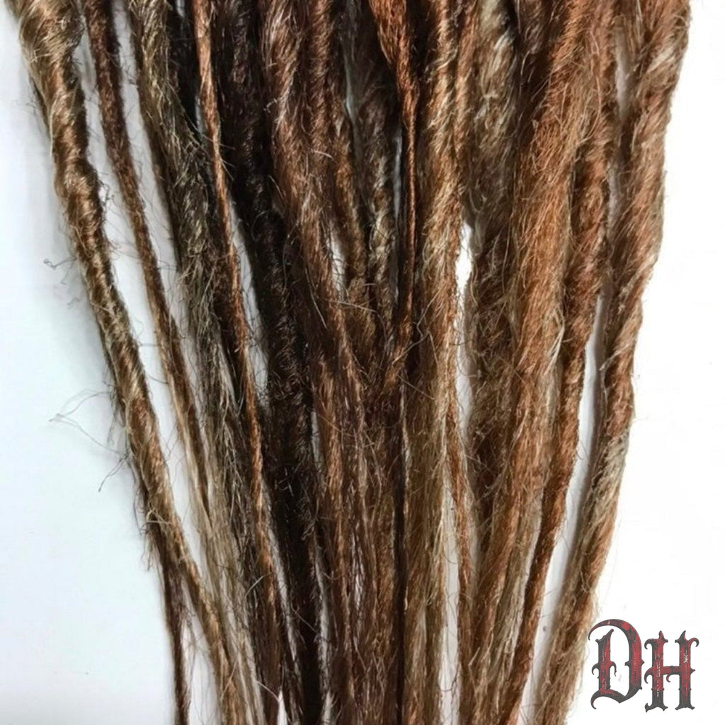 40 SE Single Ended Auburn Brown Dreads Dreadlocks Hair Extensions