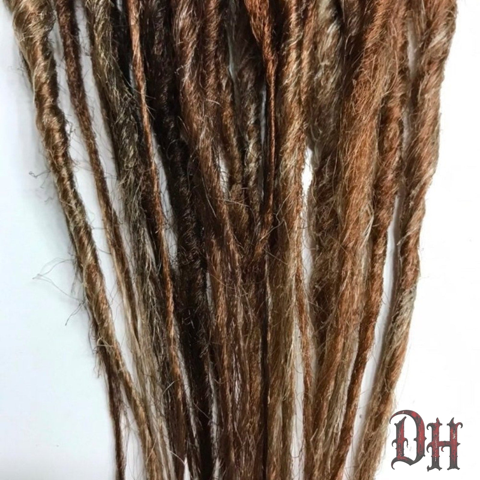 40 SE Single Ended Auburn Brown Dreads Dreadlocks Hair Extensions