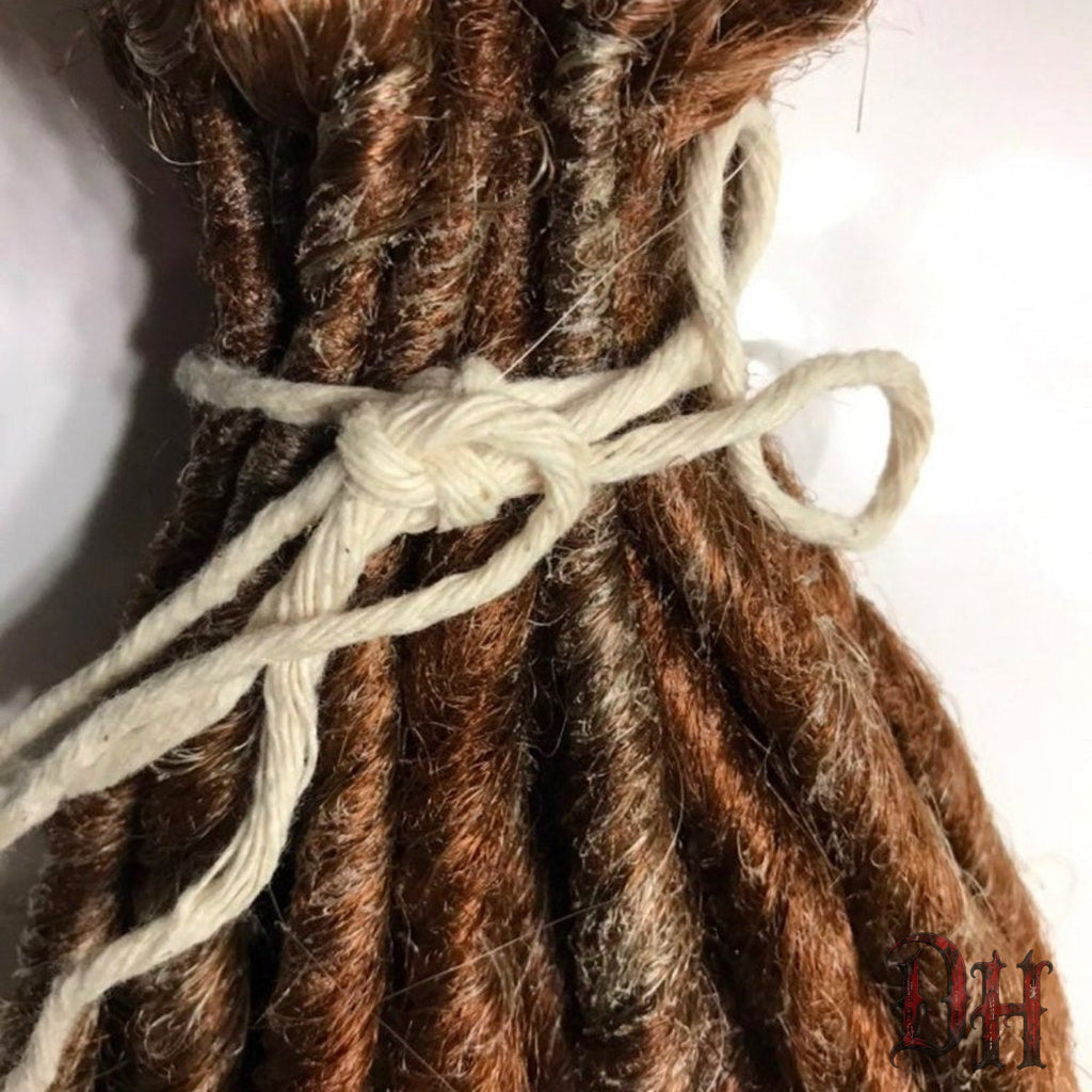 40 SE Single Ended Auburn Brown Dreads Dreadlocks Hair Extensions