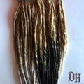 40 SE Single Ended Blonde Black White Ombre Dreads Dreadlocks Hair Extensions