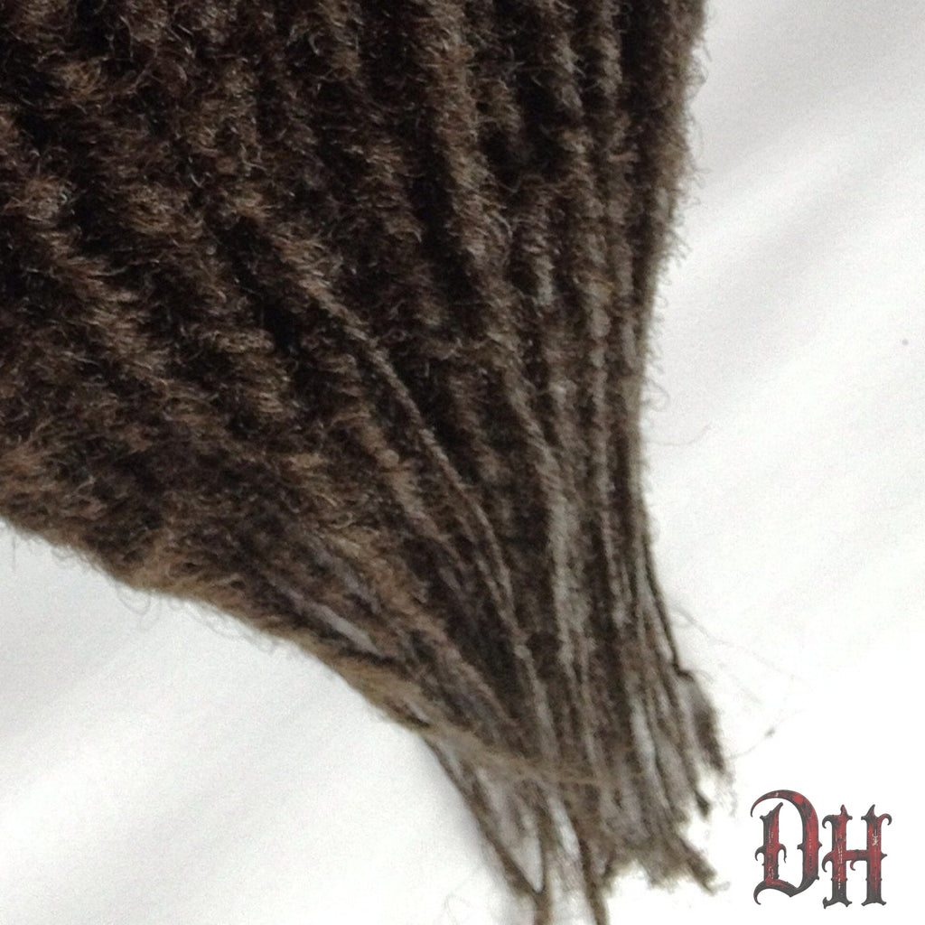 40 SE Single Ended Dark Brown Dreads Dreadlocks Hair Extensions