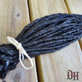 40 SE Single Ended Natural Off Black Dreads Dreadlocks Hair Extensions