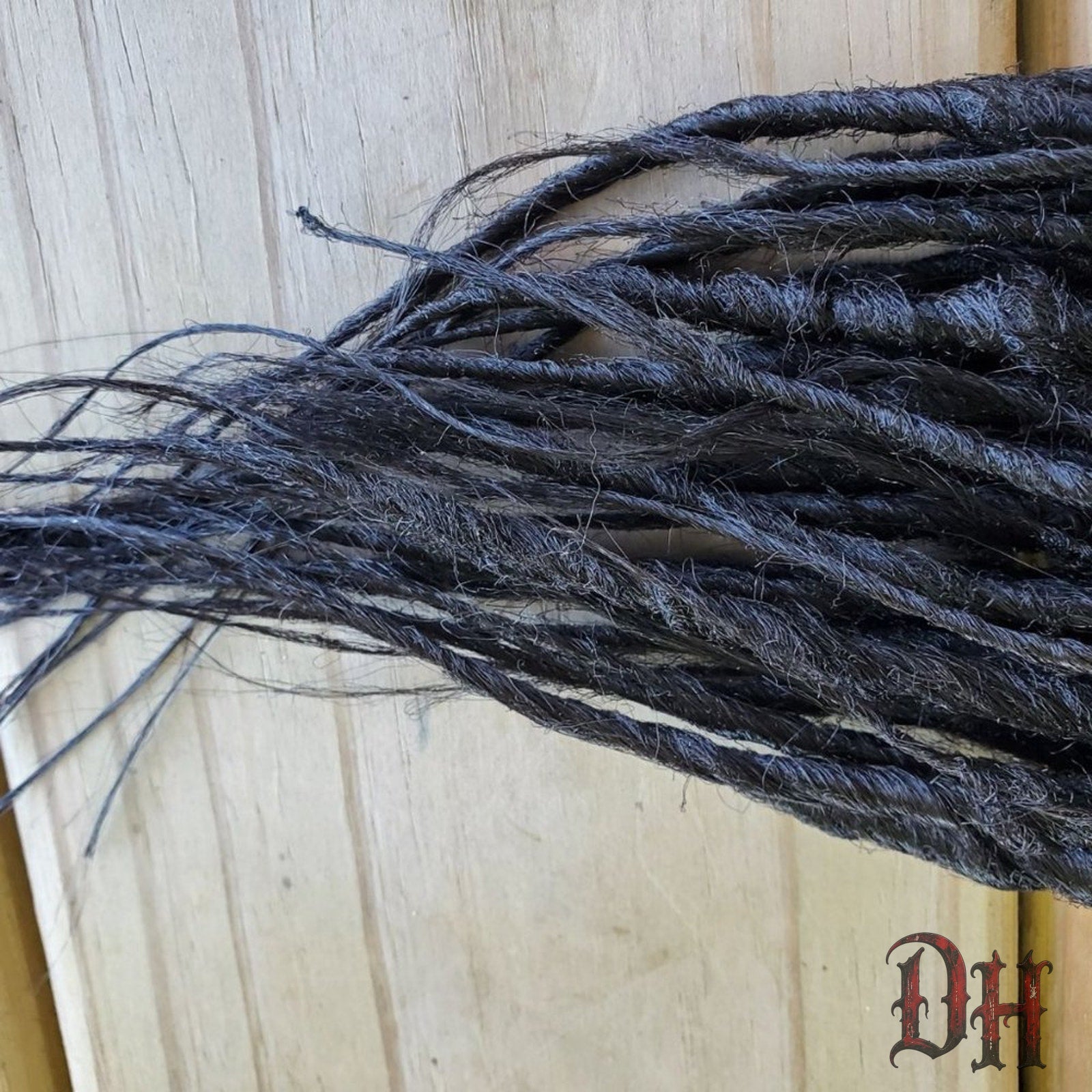 40 SE Single Ended Natural Off Black Dreads Dreadlocks Hair Extensions