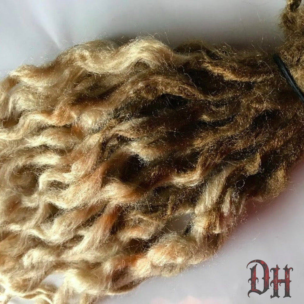 40 SE Single Ended Wavy Ombre Dark and Light Blonde Dreads Hair Extensions
