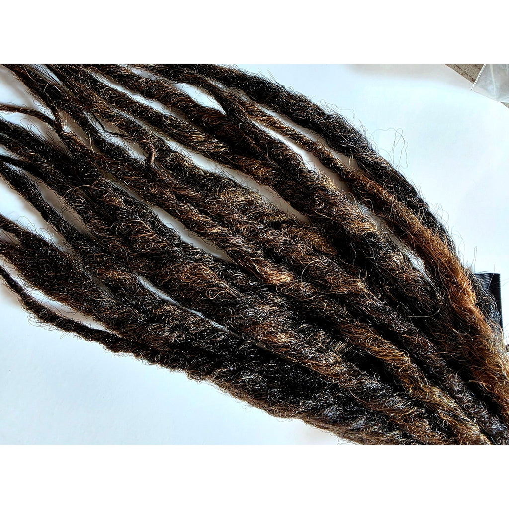 10 SE Single Ended Brown Synthetic Dreads Dreadlocks Hair Extensions Knotty