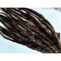 10 SE Single Ended Brown Synthetic Dreads Dreadlocks Hair Extensions Knotty