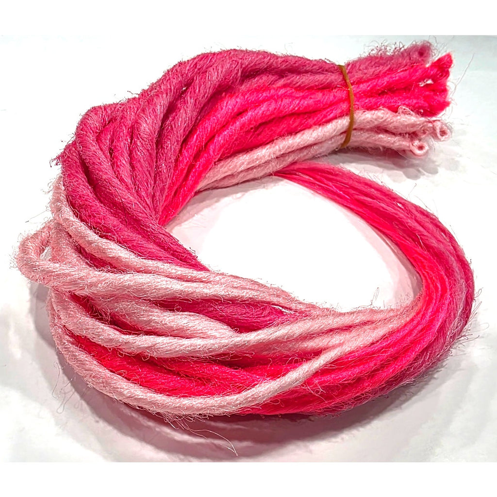 30 SE Single Ended Multi Pink Synthetic Dreads Dreadlock Hair Extensions