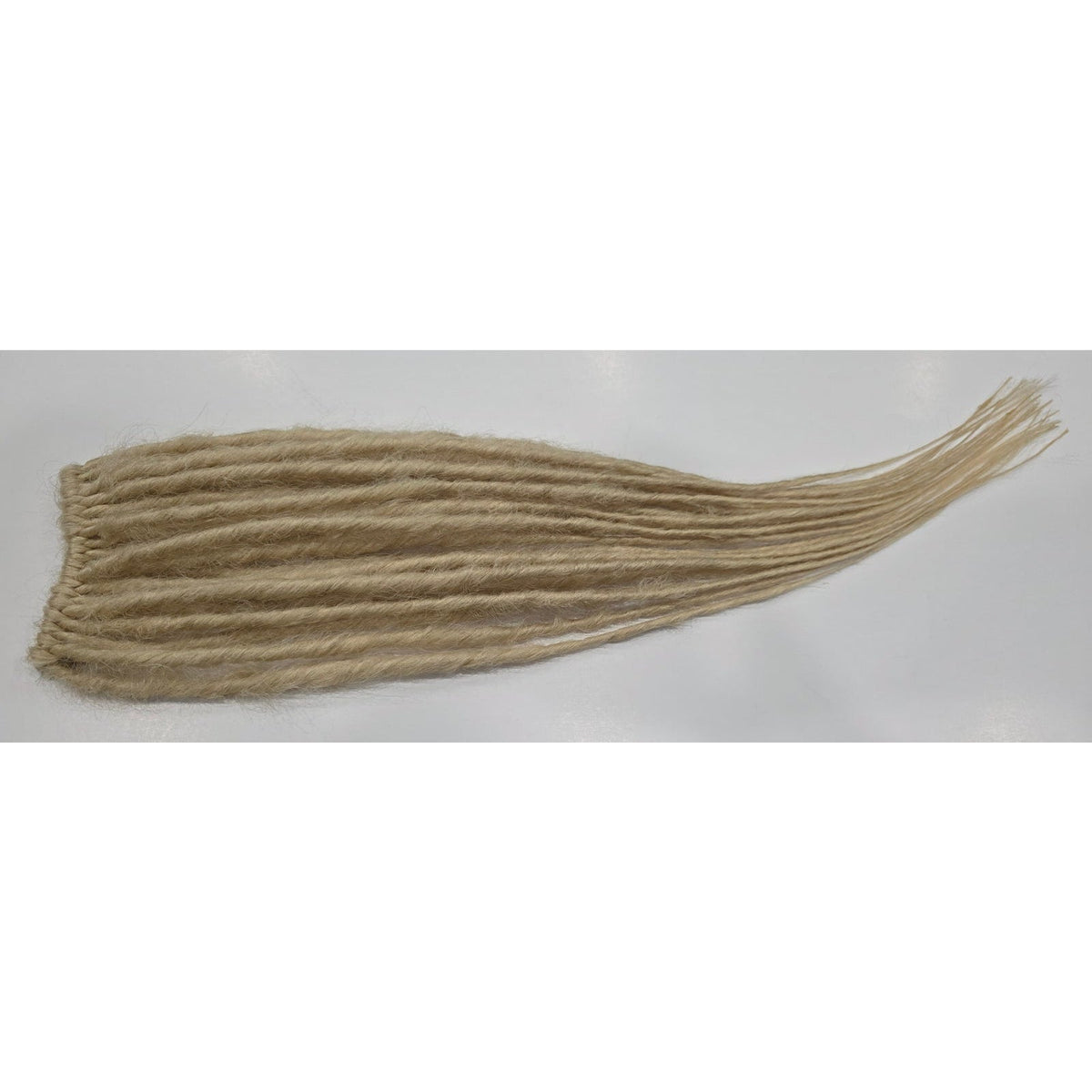 20 clip in synthetic dreadlocks – platinum blonde dreads on handmade weft, 2 clips