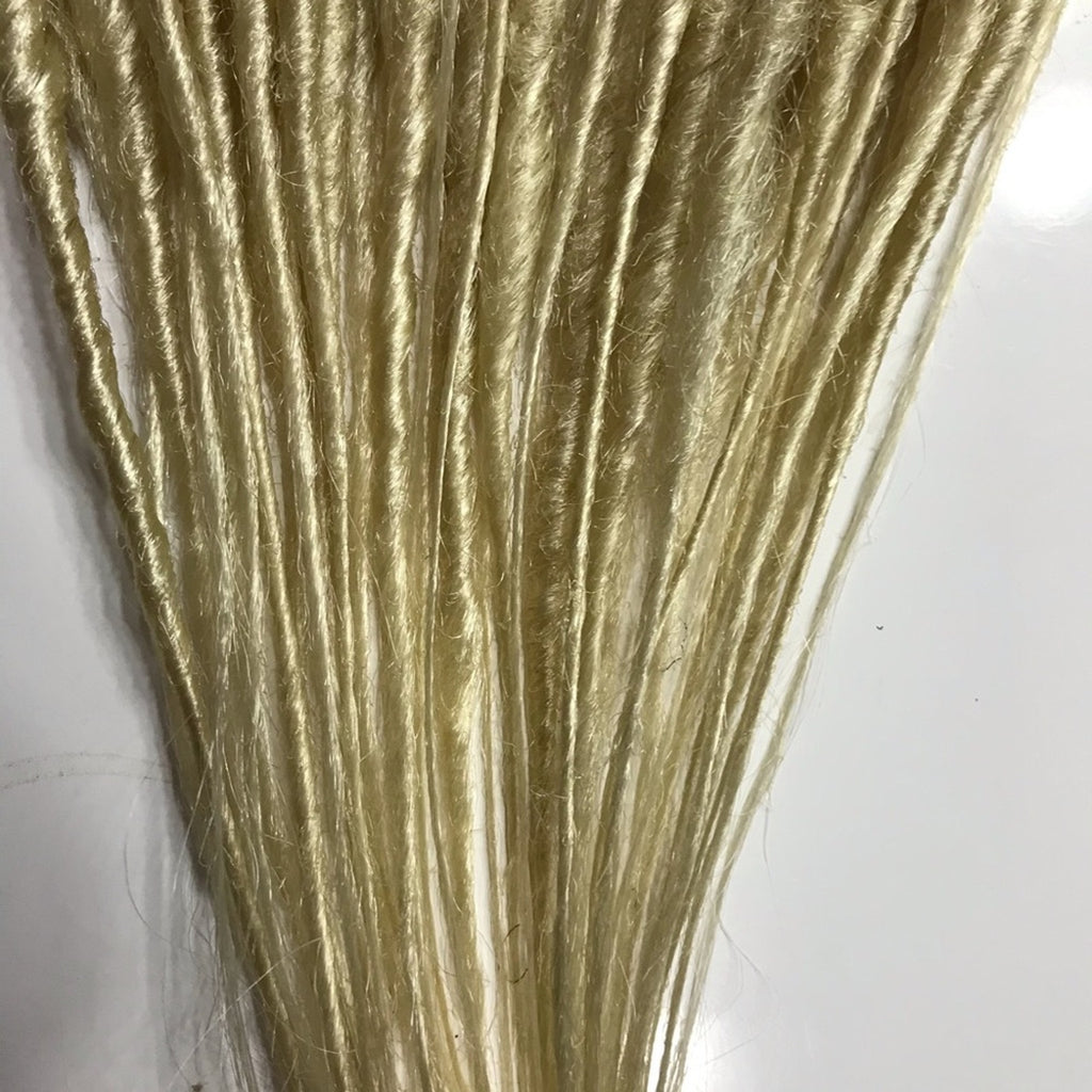 50 SE Single Ended Platinum Blonde Dreads Dreadlock Hair Extensions
