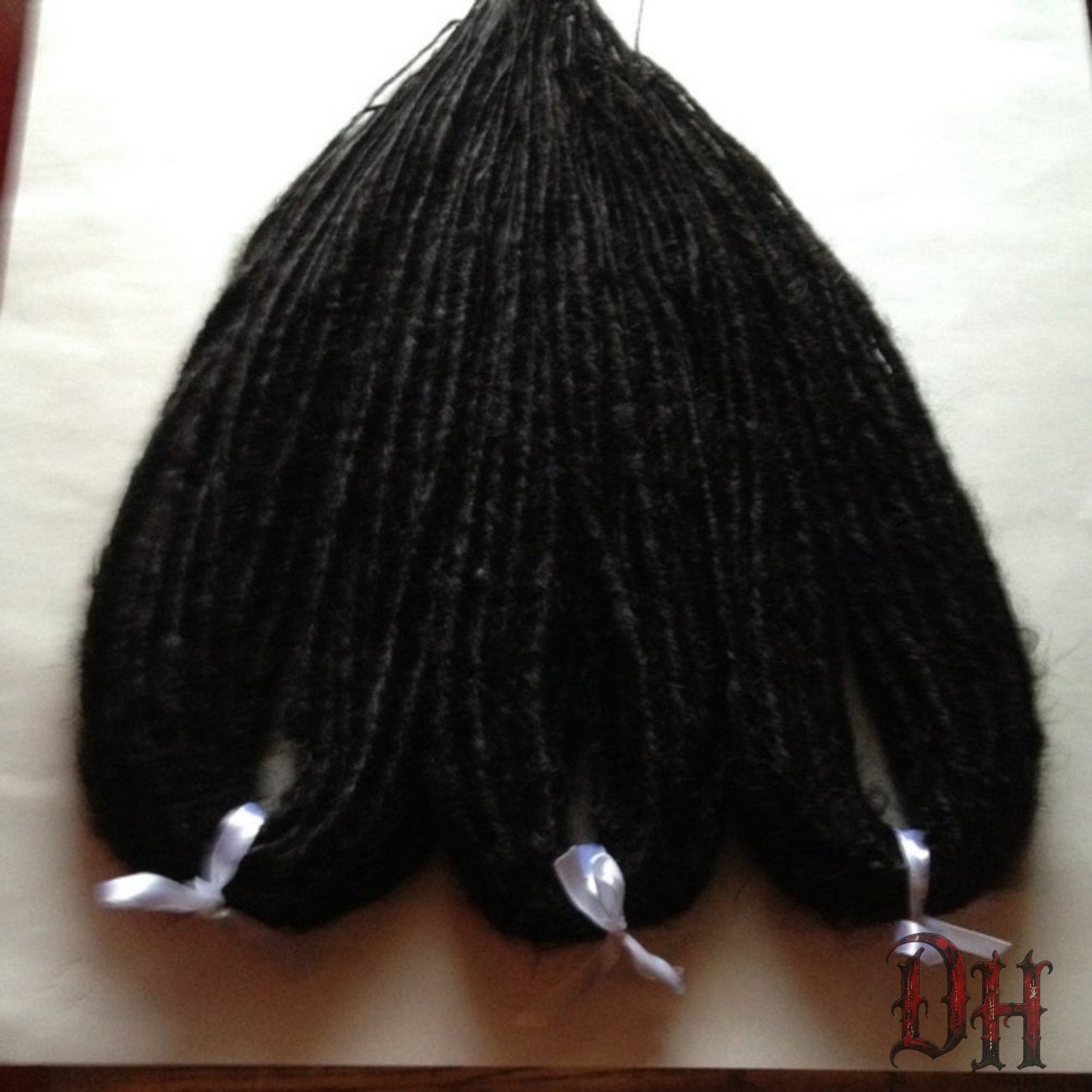 45 DE Double Ended Dreads Dreadlocks Hair Extensions Black