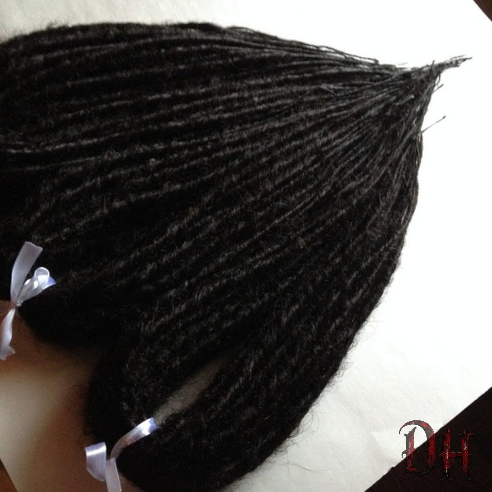 45 DE Double Ended Dreads Dreadlocks Hair Extensions Black
