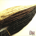 45 SE Single Ended Brown Blonde Black Dread Dreadlock Hair Extensions