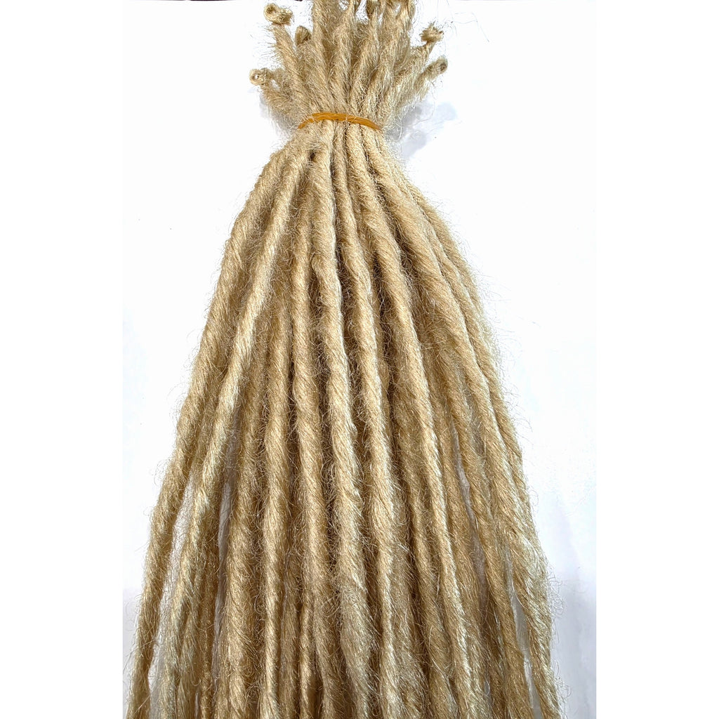 30 SE Single Ended Platinum Blonde Dread Dreadlock Hair Extensions Long Ends
