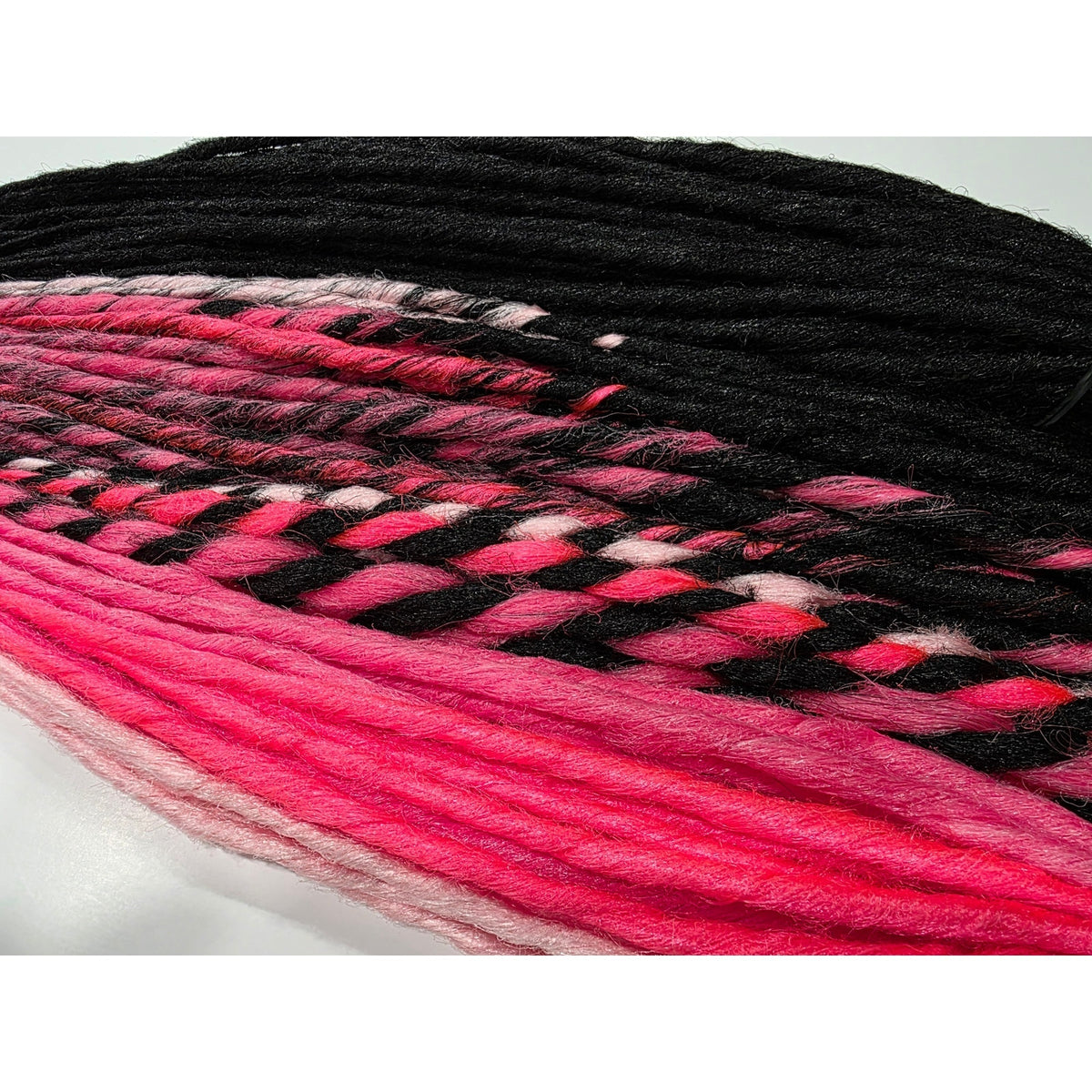 95 SE Single Ended Black & Pink Synthetic Dreads Dreadlocks Hair Extensions