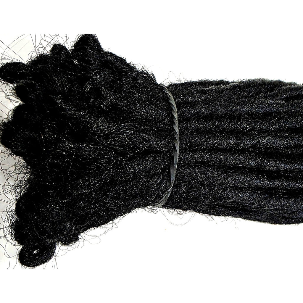 50 SE Single Ended Black #1 Synthetic Dreads Dreadlock Hair Extensions