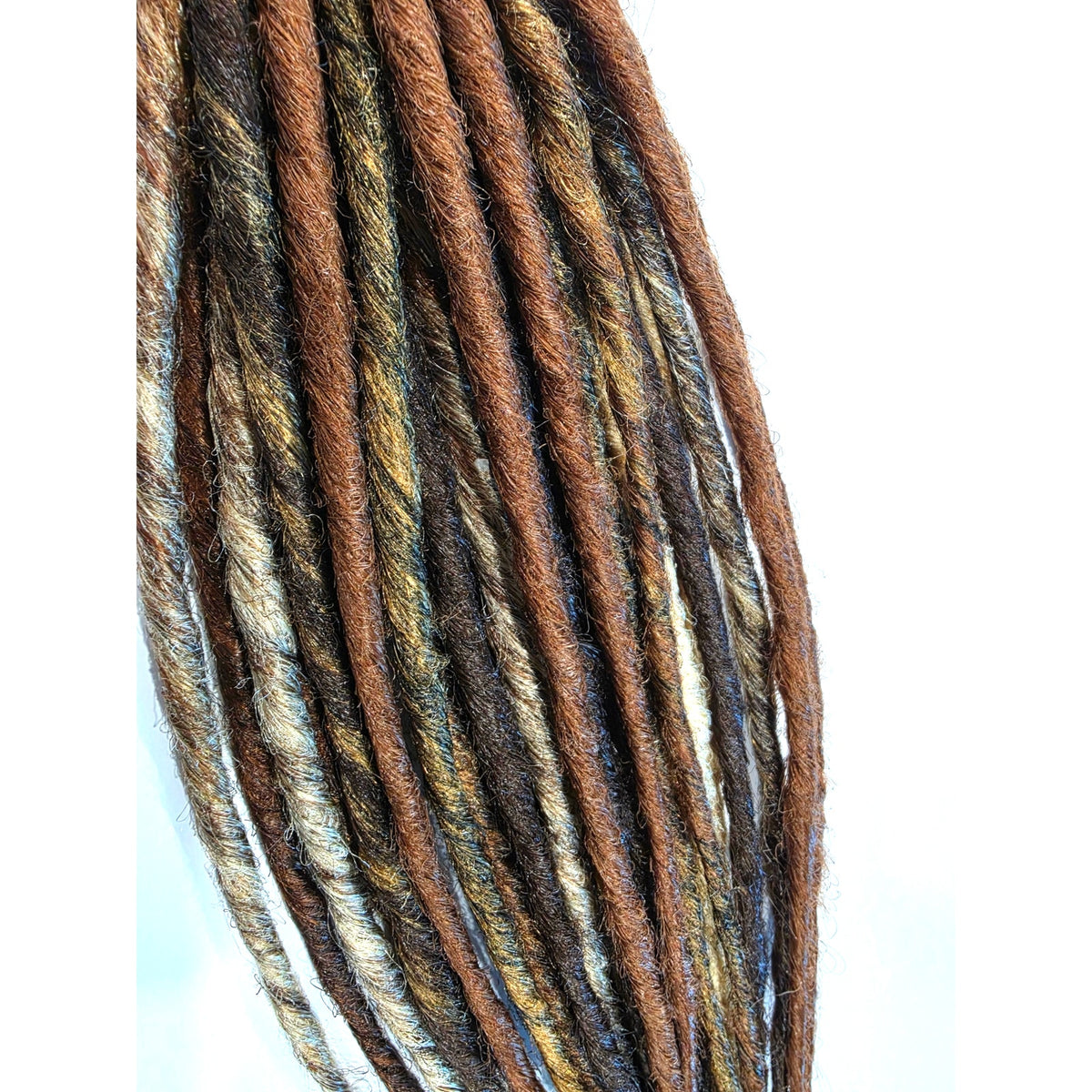 35 SE Single Ended Mix Dreads Dreadlocks Hair Extensions Brown Blonde Auburn