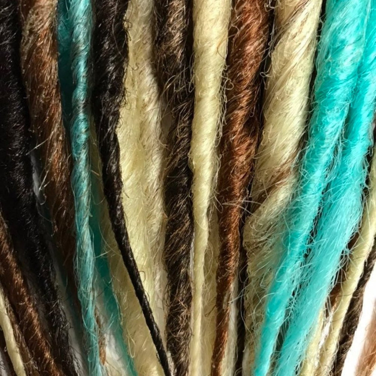 40 SE Single Ended Brown Auburn Blonde Blue Dreads Dreadlock Hair Extensions