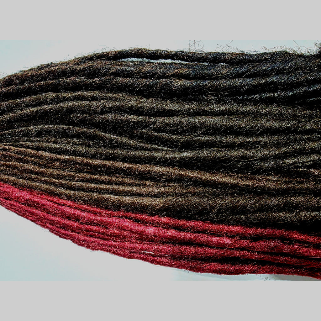 50 SE Single Ended Black Brown Burgundy Red Dreads Dreadlock Hair