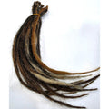 10 SE Single Ended Brown Blonde Natural Style Dreads Dreadlocks Hair Extensions