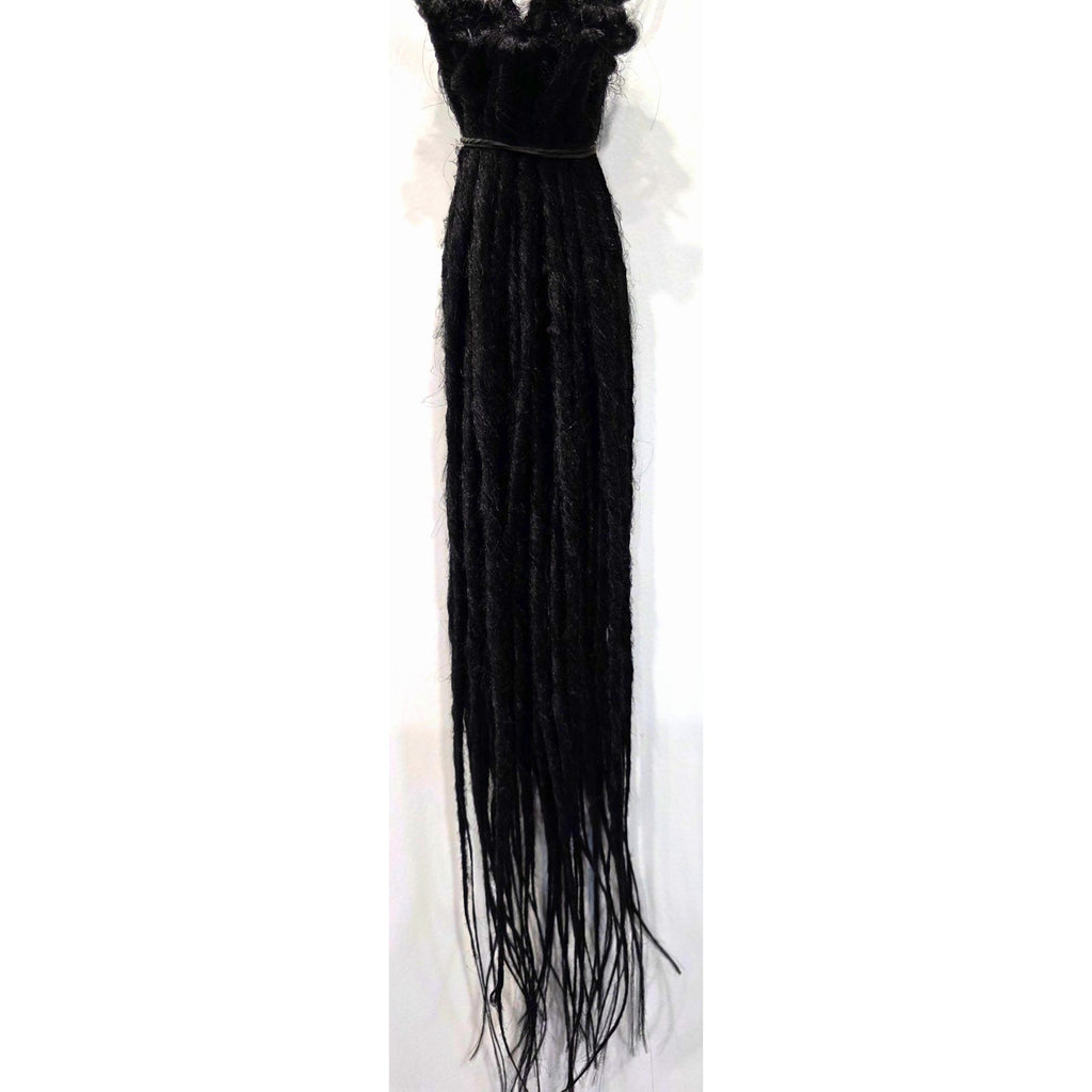 50 SE Single Ended Black #1 Synthetic Dreads Dreadlock Hair Extensions