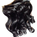 Solid Black HH Human Hair Clip or Tape in Extensions 120 g Straight Silky
