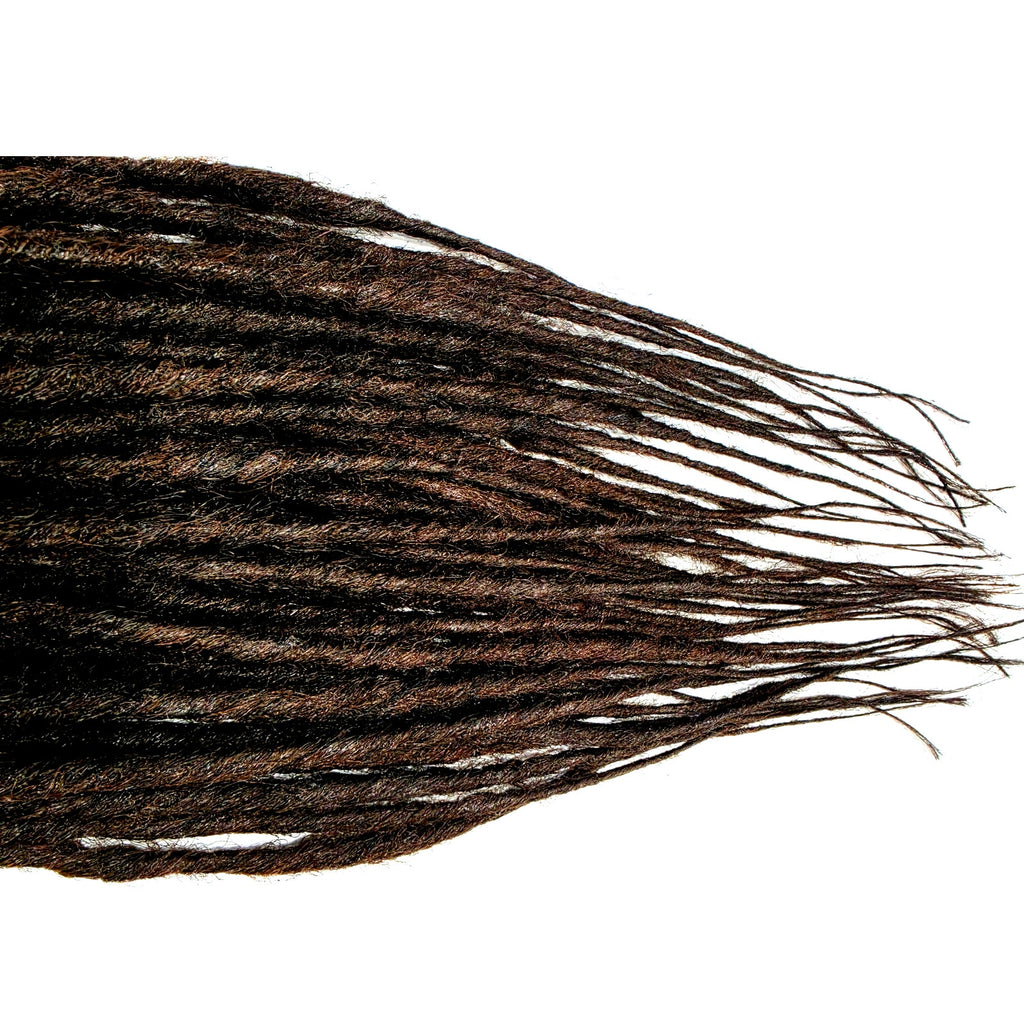 40 SE Single Ended Dark Brown Synthetic Dreads Dreadlock Hair Extensions