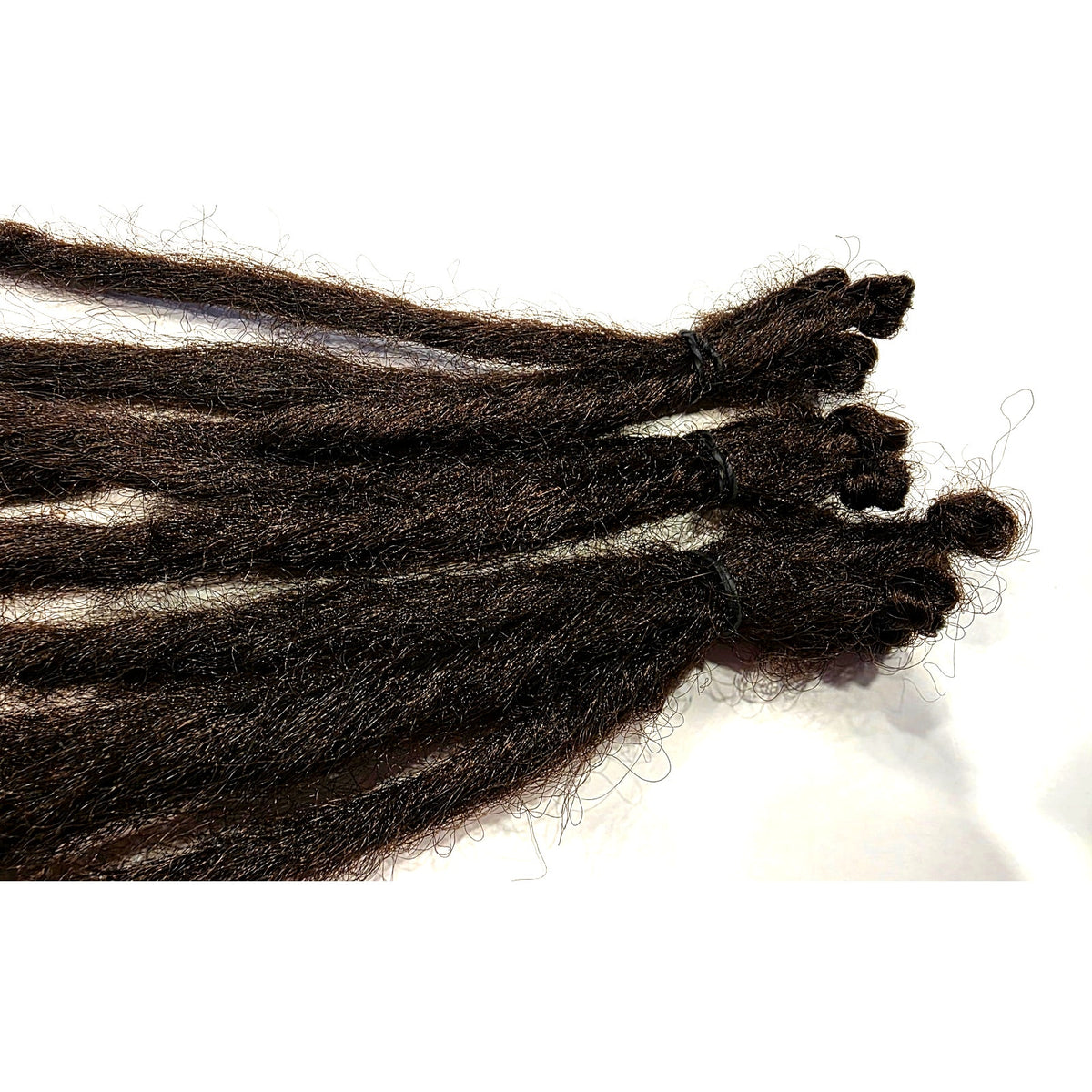 10 SE Single Ended Dark Brown Dreads Dreadlocks Hair Extensions Knotty Natural