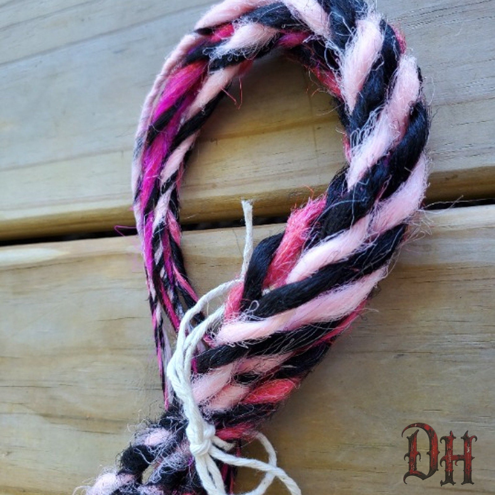 5 SE Black and PInk Twist Dreads Dreadlocks Hair Extensions