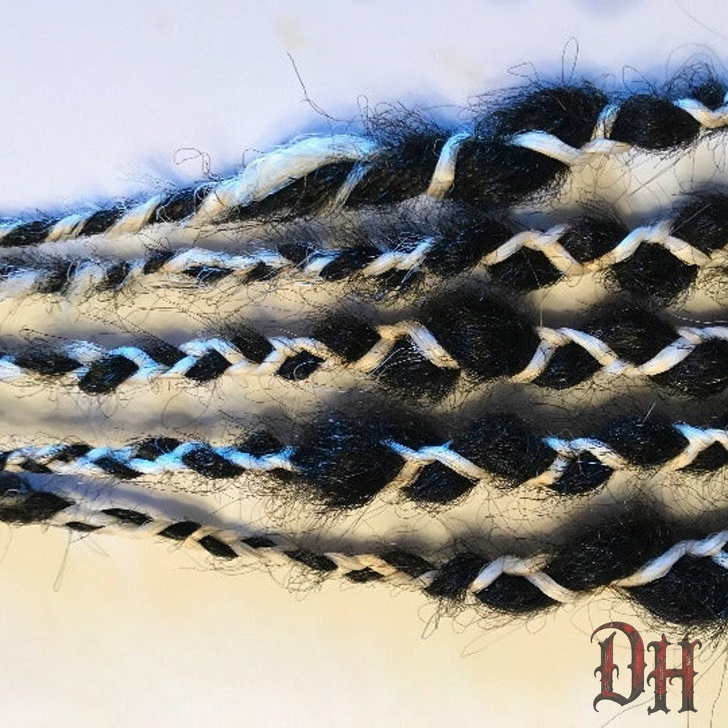 5 SE Single Ended Black Braided Dreads Dreadlocks Hair Extensions