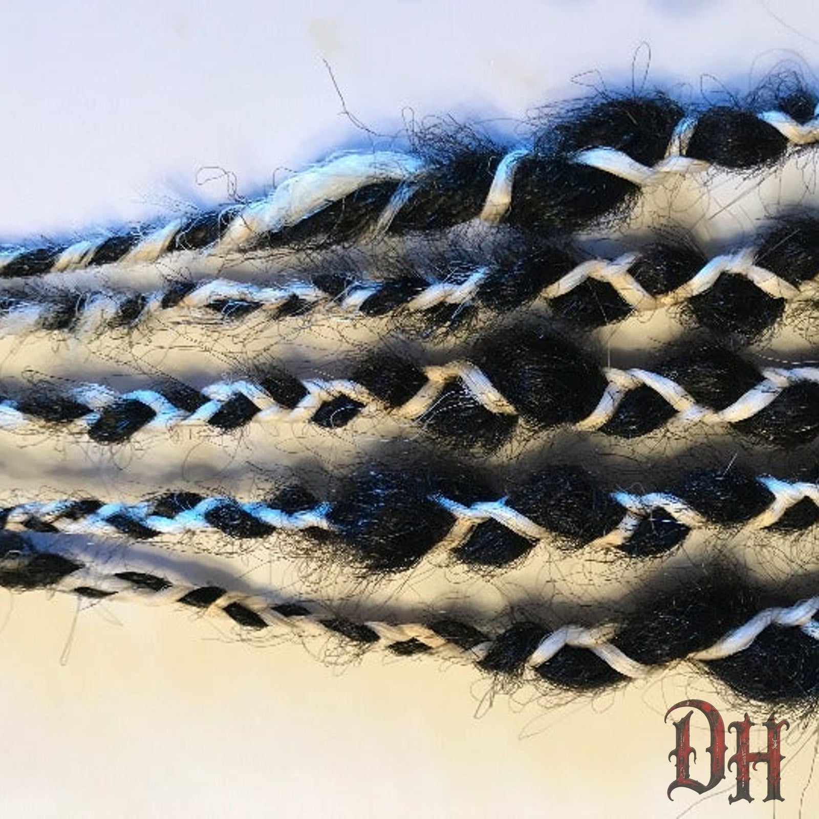 5 SE Single Ended Black Braided Dreads Dreadlocks Hair Extensions
