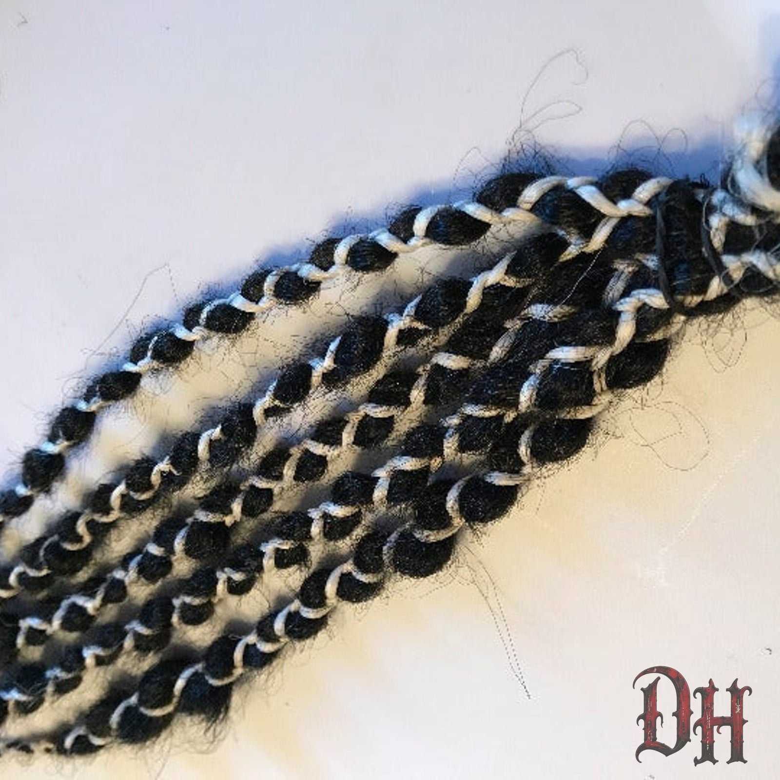 5 SE Single Ended Black Braided Dreads Dreadlocks Hair Extensions