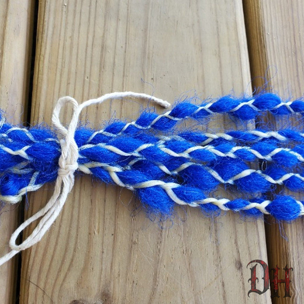 5 SE Single Ended Blue Wrap Braids Dreads Dreadlocks Hair Extensions