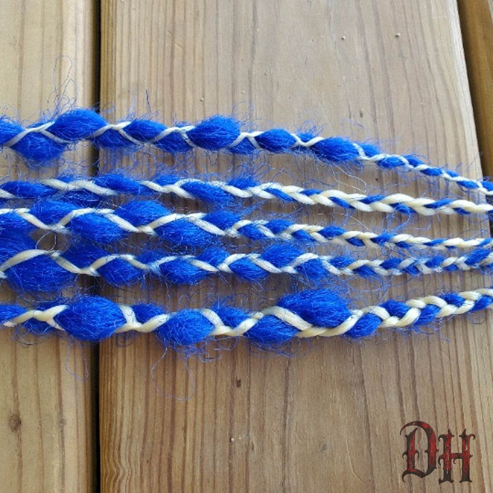 5 SE Single Ended Blue Wrap Braids Dreads Dreadlocks Hair Extensions